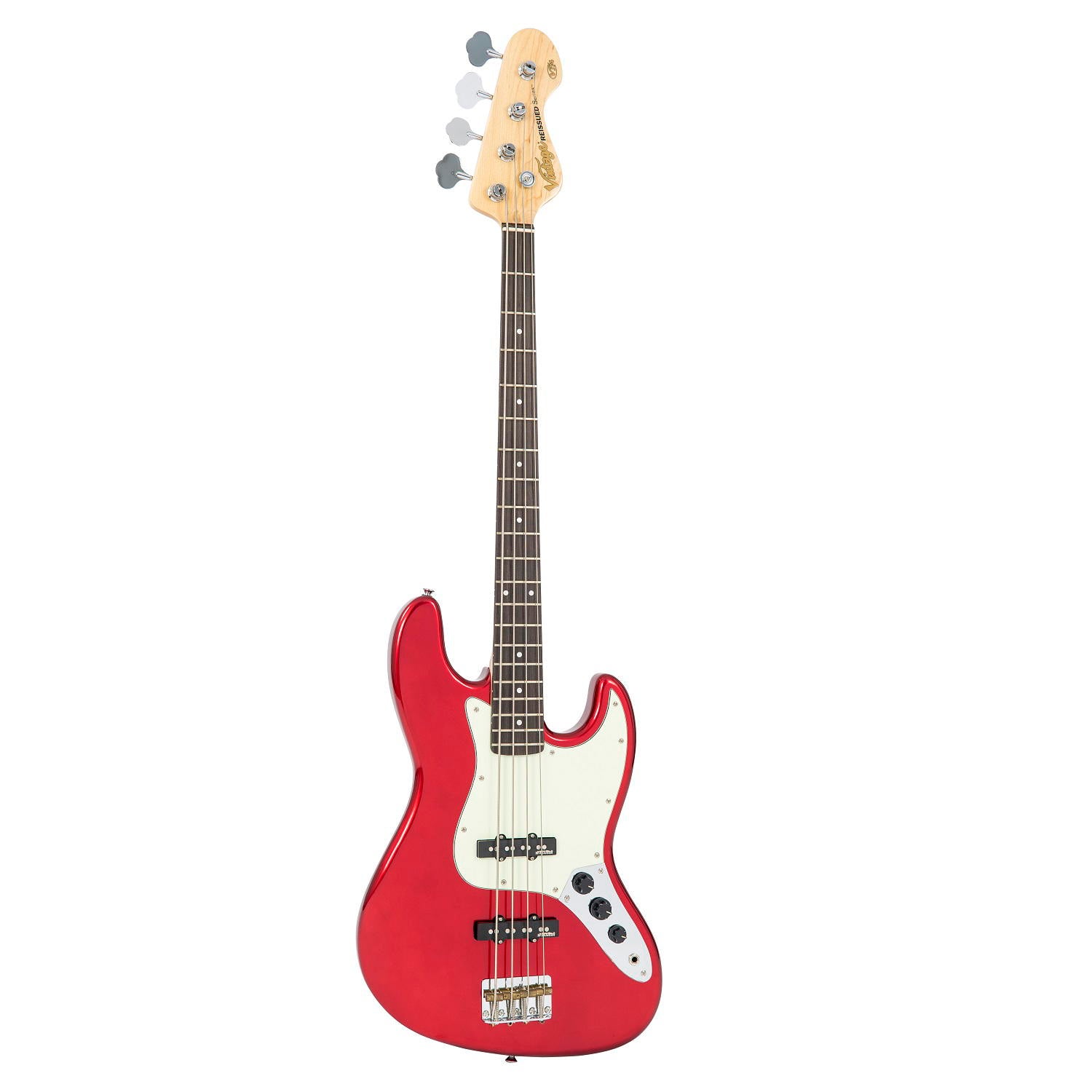 VINTAGE VJ74 BASS- CANDY APPLE RED