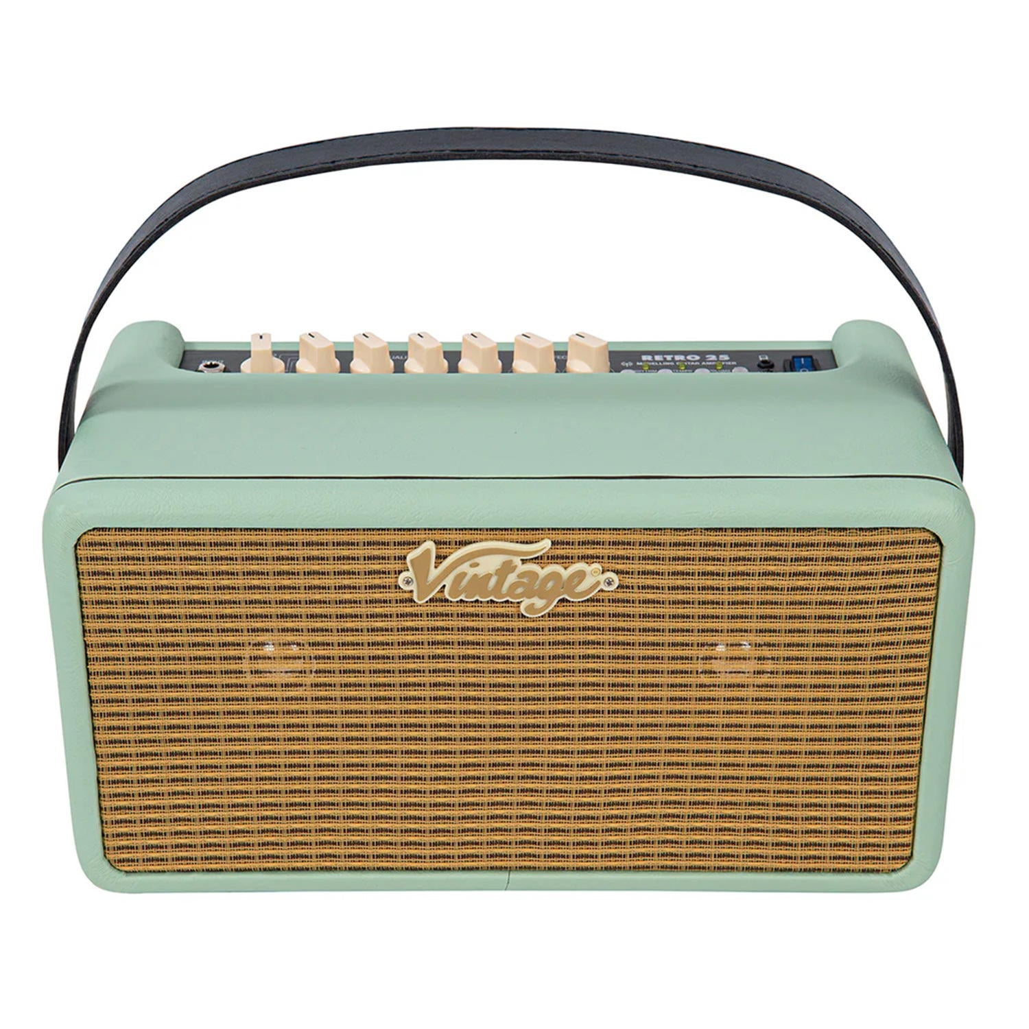 VINTAGE RETRO 25 AMPLIFIER WITH DSP - MINT GREEN
