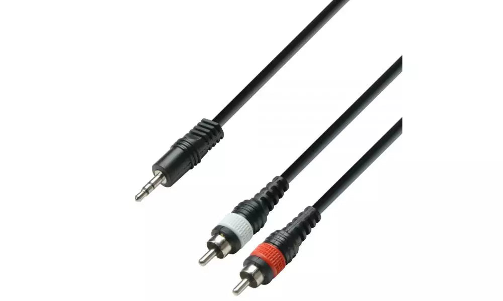 Adam Hall Cable Mini Jack St - 2 x RCA 3m K3YWCC03