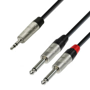 Adam Hall Cable REAN Mini Jack St - 2 x Jack 1.5 m