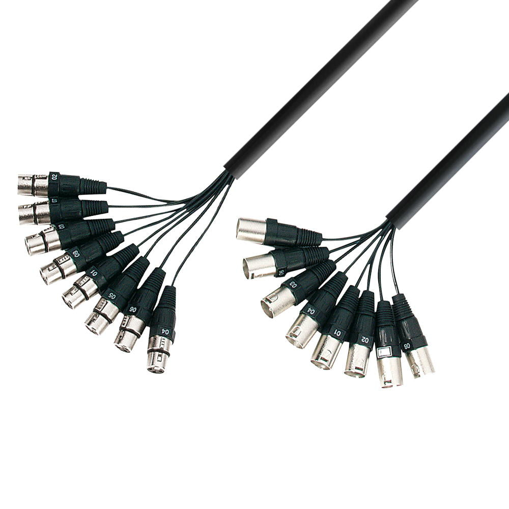 Adam Hall Cable K3L8MF0500 Manguera de 8 XLRm - 8 XLRh 5m