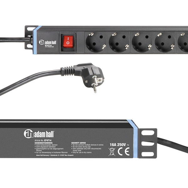 Adam Hall Accesories Power Strip 12 Sockets