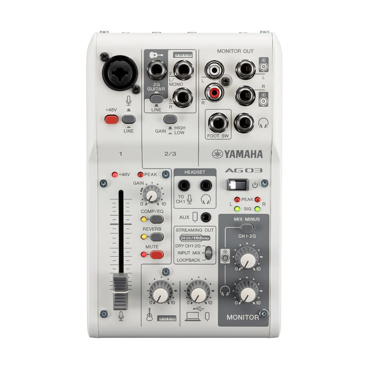 Yamaha AG03MK2W Mezclador para Streaming