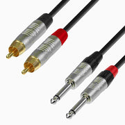 Adam Hall Cable 2 x RCA - 2 x Jack 0,9m