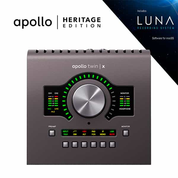 Universal Audio Apollo Twin X Quad HE + Hardcase UDG + Plugins Gratis