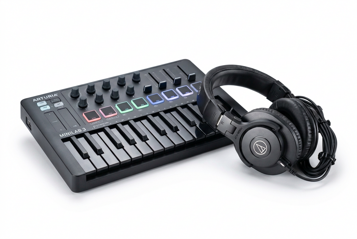 Pack Arturia MiniLab 3 + Audio-Technica ATH-M30x