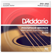 D'ADDARIO EJ-39 ACUSTICA 12 CUERDAS MEDIUM