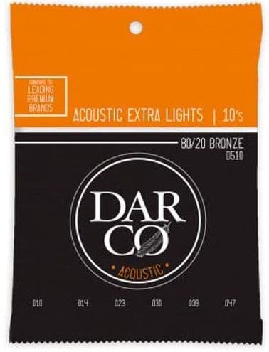 Darco Juego cuerdas Acústica Bronze 80/20 Extra Light 10-47