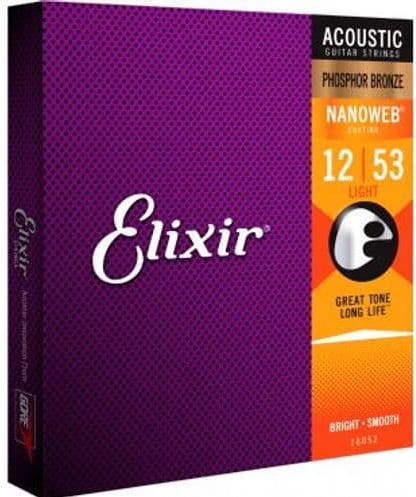 Elixir Cuerdas Guitarra Acústica Nanoweb 92/8 Phos
