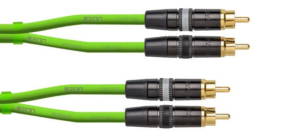 Cordial Ceon DJ RCA-RCA 3 metros Verde