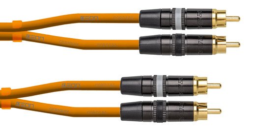 Cordial Ceon DJ RCA-RCA 3 metros Naranja