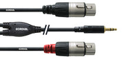 Cordial CFY 1,8 WFF Cable 2XLRh-Minijack 1,8 metros