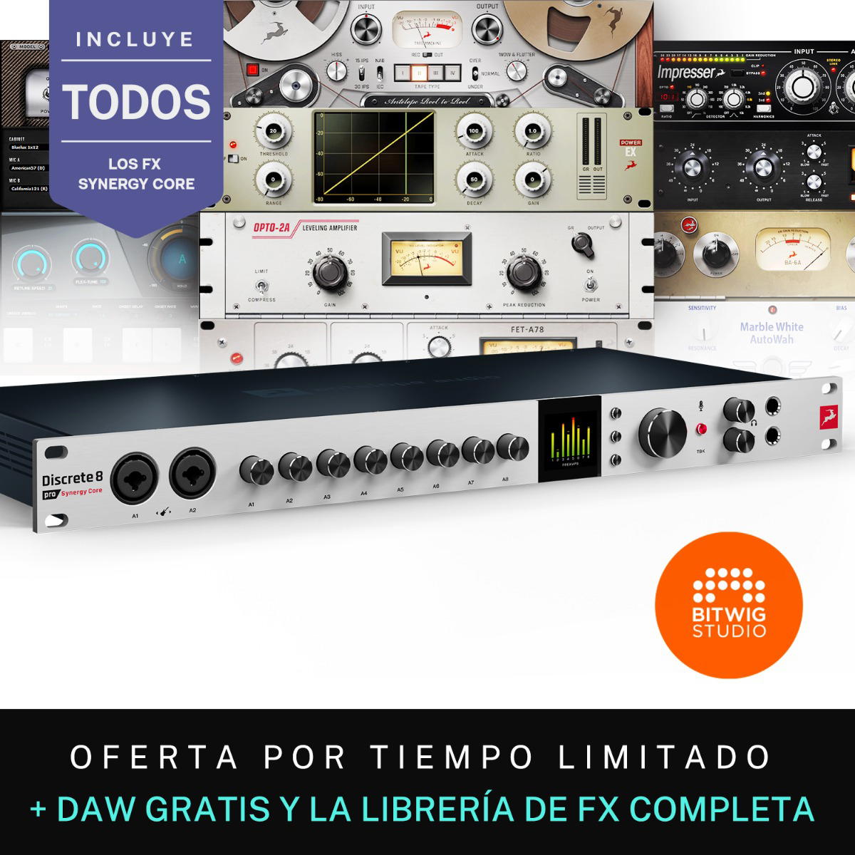 Antelope Discrete 8 Pro SC + Librería completa de FX Antelope