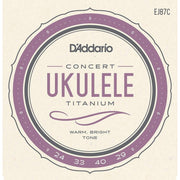 D'Addario EJ87C, Cuerdas para ukelele, titanio, concierto