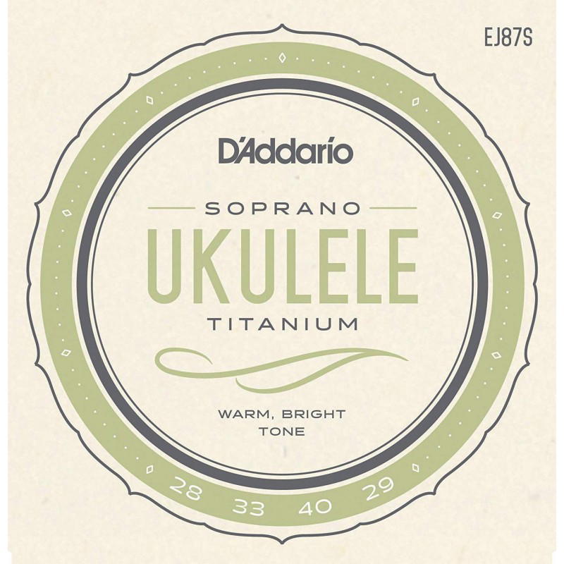 D'Addario EJ87S, Cuerdas para ukelele, titanio, soprano