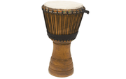 Tanga Djembe de 9,5". Construido a mano en Costa de Marfil con madera de Iroko