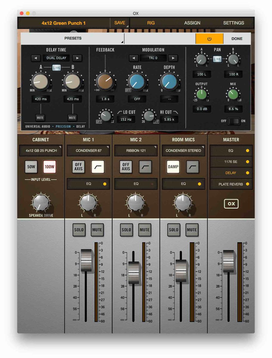 Universal Audio OX Amp to Box
