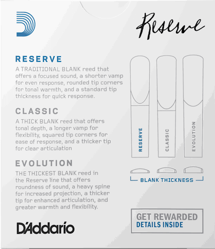 D'Addario Woodwinds Reserve - Clarinete Sib - 3.5