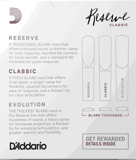 DAddario Woodwinds Reserve Clarinet Classic 3.5