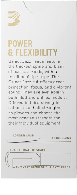DAddario Woodwinds Select Jazz Unfiled Tenor 3S