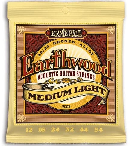 Ernie Ball Juego Acústica Earthwood Bz. Medium Ligt 12-54