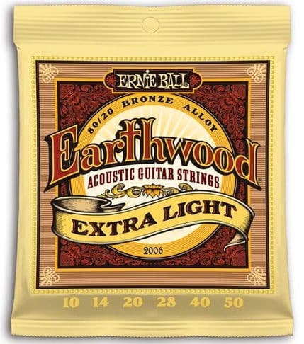 Ernie Ball Juego Acústica Earthwood Bz. Extra Light 10-50