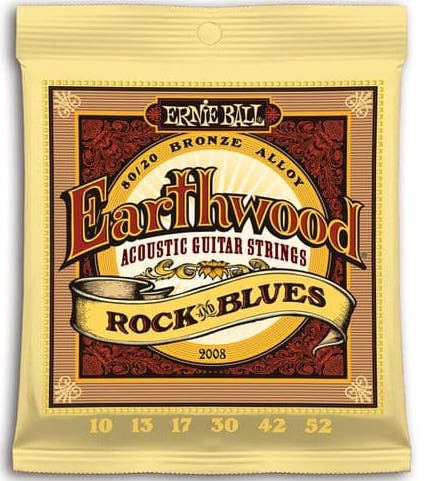 Ernie Ball Juego Acústica Earthwood Bz. Rock & Blues 10-52