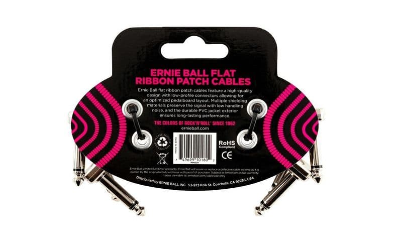 Ernie Ball Patch Flat Ribbon 3'Negro 3u