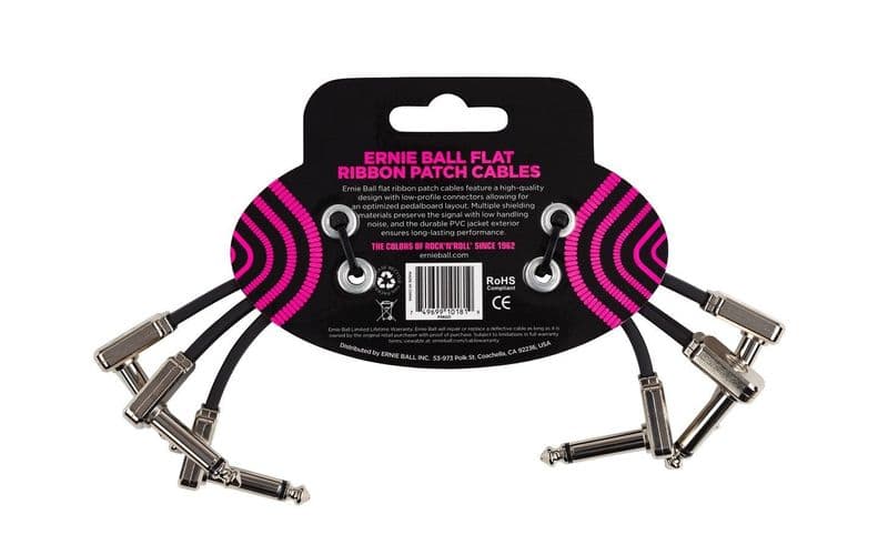 Ernie Ball Flat Ribbon Patch 15 cm Black