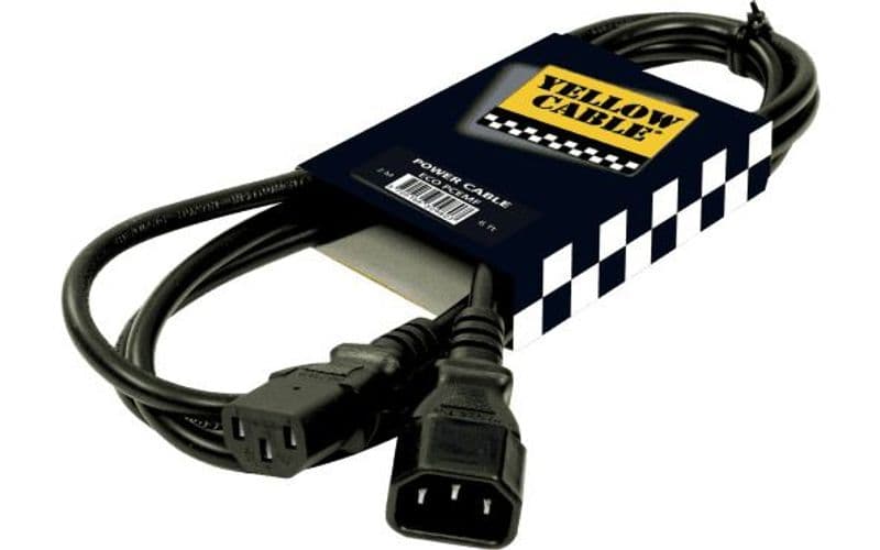 Yellow Cable de corriente Macho/Hembra
