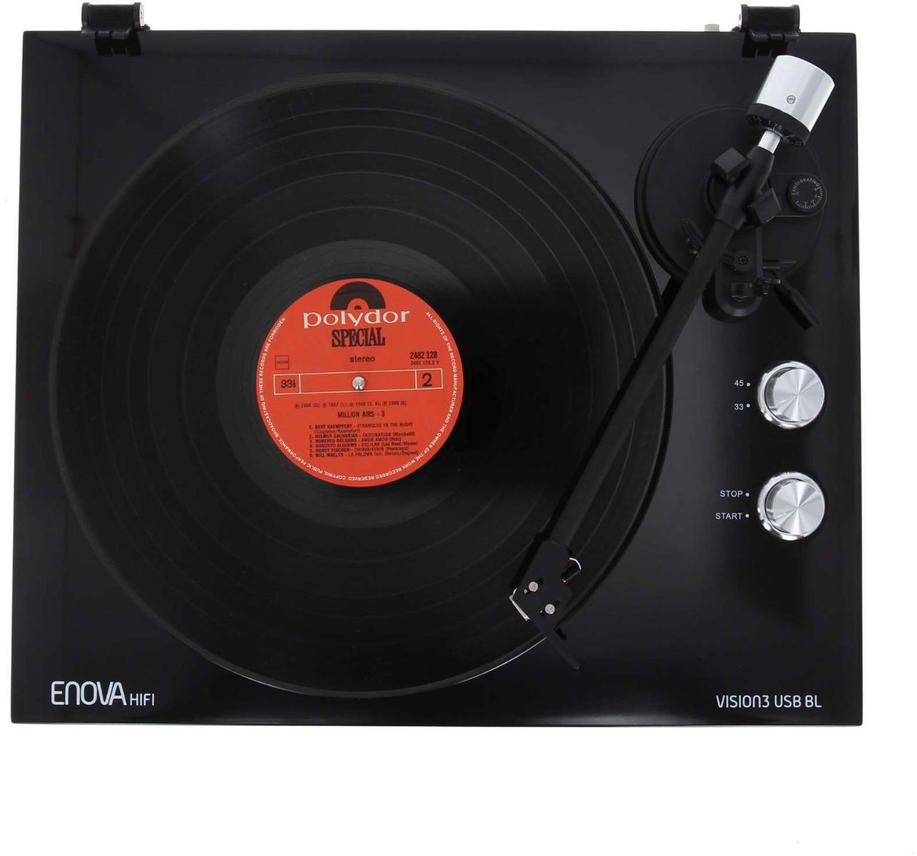 Enova Hifi VISION3 USB BL Plato giradiscos