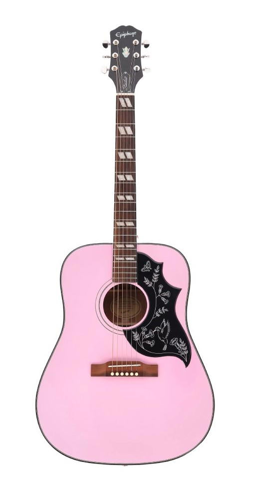 EPIPHONE HUMMINGBIRD STUDIO SOLID TOP PINK