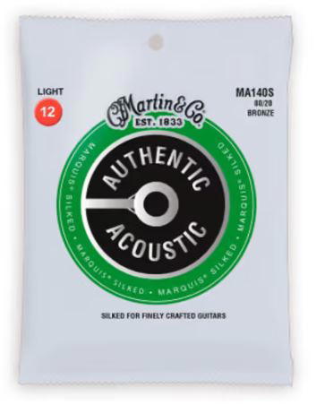 CUERDAS MARTIN ACÚSTICA AUTHENTIC SILKED BRONZE 80/20 LIGHT 12-54