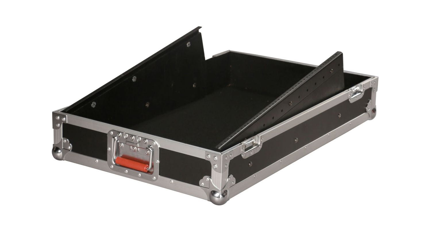 Gator G-TOUR-SLMX10 Flightcase para mezclador 10U con Parte Superior Inclinada y Riel Fijo