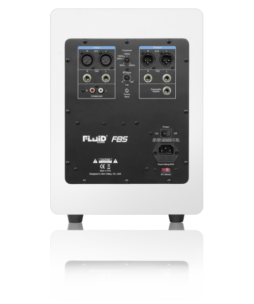 Fluid Audio F8 White Subwoofer 