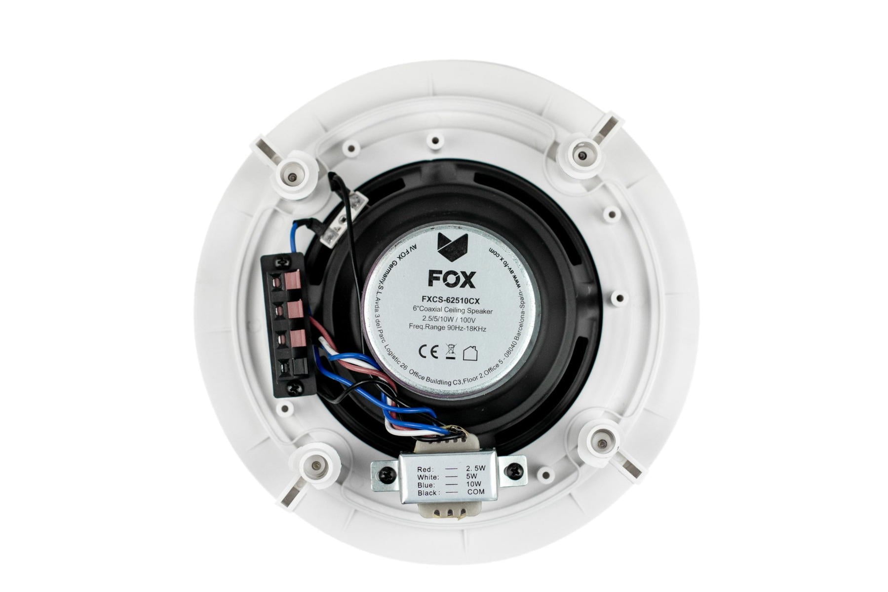 FOX FXCS-62510CX Altavoz coaxial techo 6" Blanco