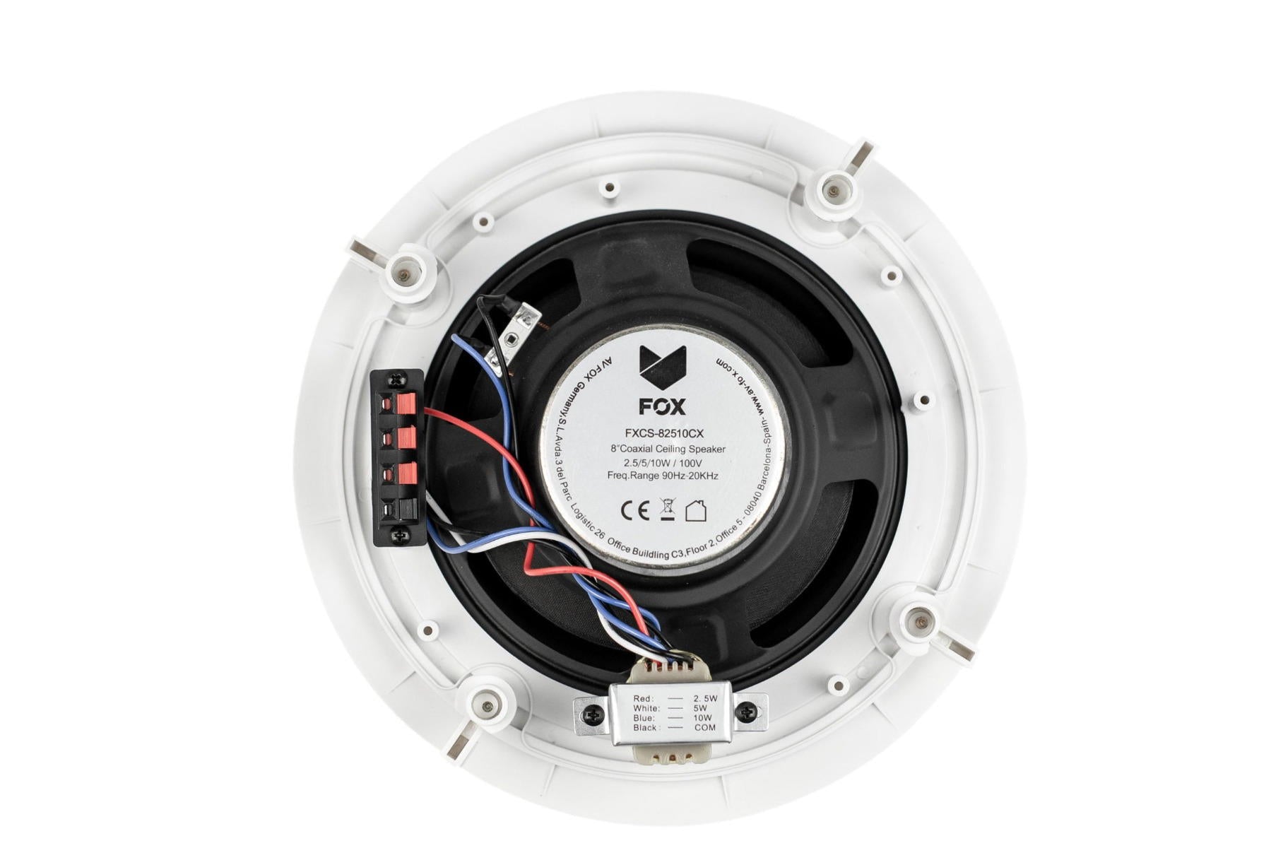 FOX FXCS-82510CX Altavoz coaxial techo 8" blanco