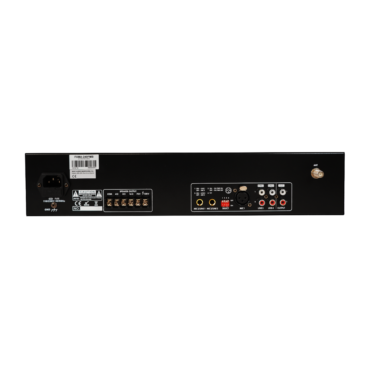 FOX FXMA-240FMB Amplificador mezclador FMBT 240W