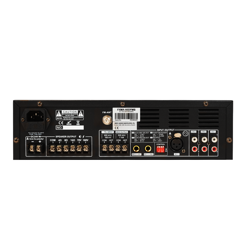 FOX FXMA-60DFMB Amplificador mezclador DFMBT 60W