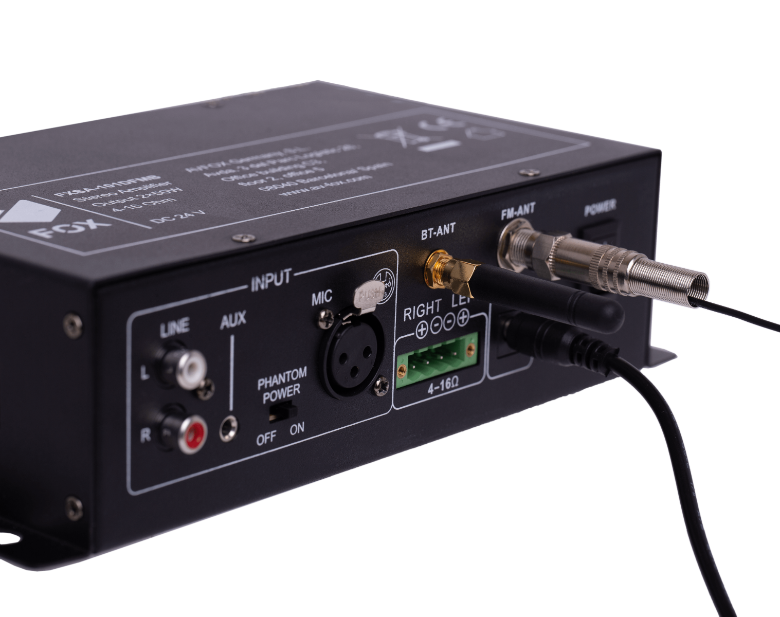 FOX FXSA-101DFMB Mini amplificador Stereo con Bluetooth