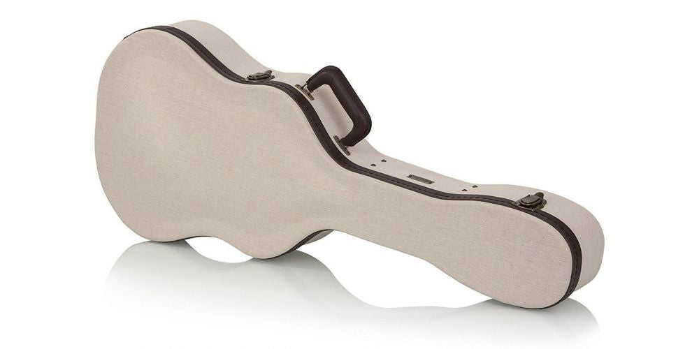Gator GW-JM-RESO Estuche de Madera para Guitarra Acústica Estilo Vintage con Exterior Journeyman Burlap