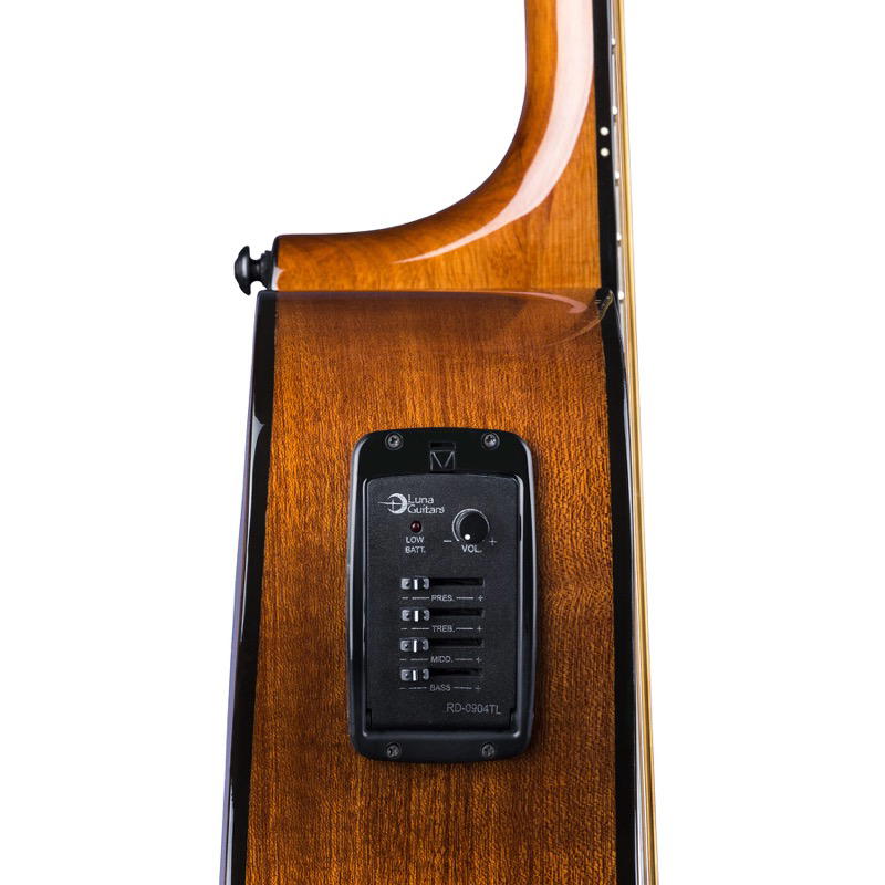 Luna Gypsy Quilt Ash A/E A/E Gloss Natural Guitarra electroacústica