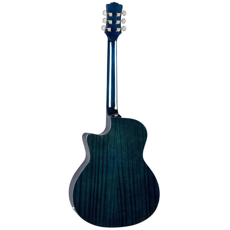 Luna Gypsy Quilt Ash A/E Teal Guitarra electroacústica