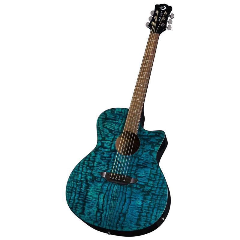 Luna Gypsy Quilt Ash A/E Teal Guitarra electroacústica
