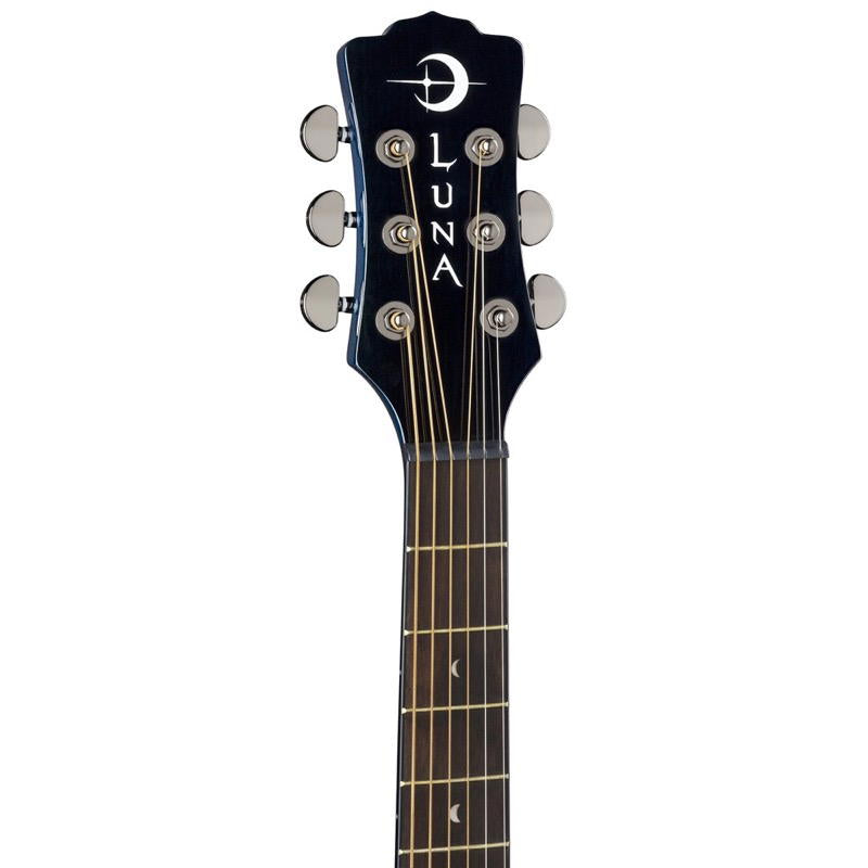 Luna Gypsy Quilt Ash A/E Teal Guitarra electroacústica