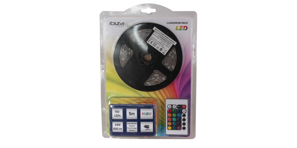 IBIZA LIGHT LLS500RGB-PACK LED STRIPE 500CM 30-LED