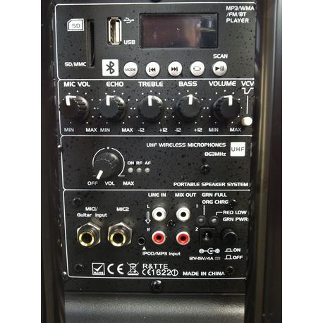 IBIZA SOUND PORT8UHF-BT 8'' PORTABLE KARAOKE SET