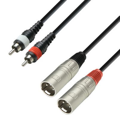 Adam Hall Cables K3 TMC 0100 2 x RCAm a 2 x XLRm 1m
