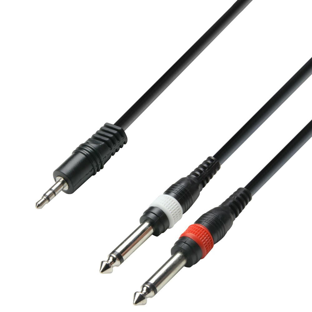Adam Hall K3YWPP0100 Jack 3.5mm a 2x Jack 6.3mm - 1M