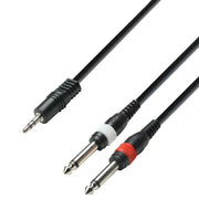 Adam Hall K3YWPP0100 Jack 3.5mm a 2x Jack 6.3mm - 1M